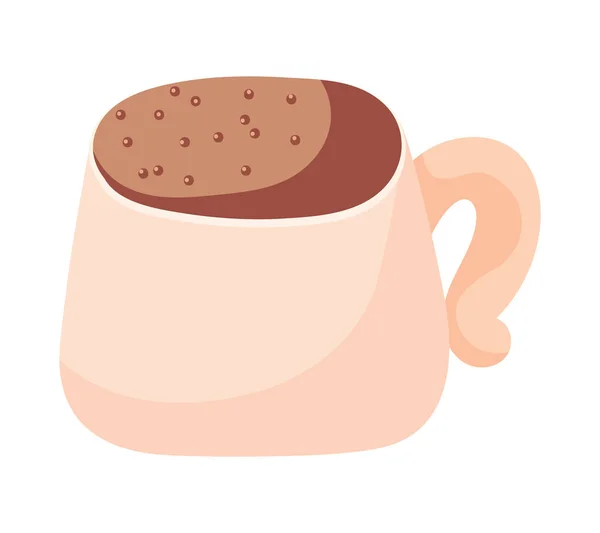 Chocolate Cup Breakfast Cartoon Icon — стоковый вектор