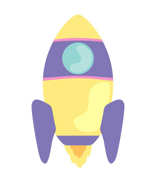 rocket space icon vector design
