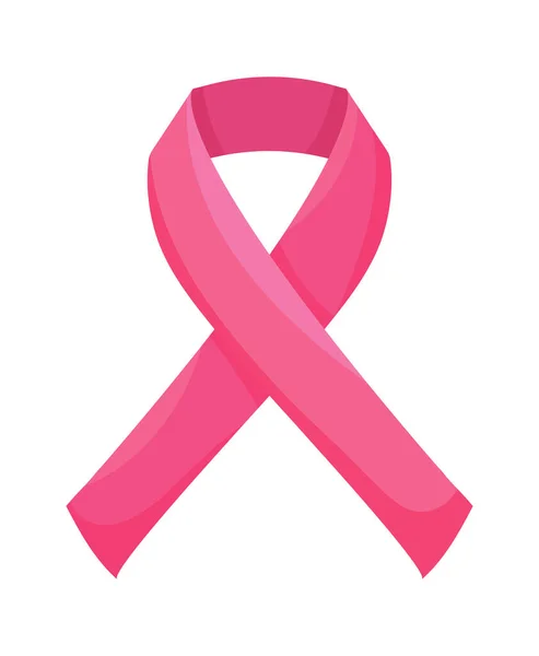 Breast Cancer Ribbon Sign Icon Isolated — Image vectorielle