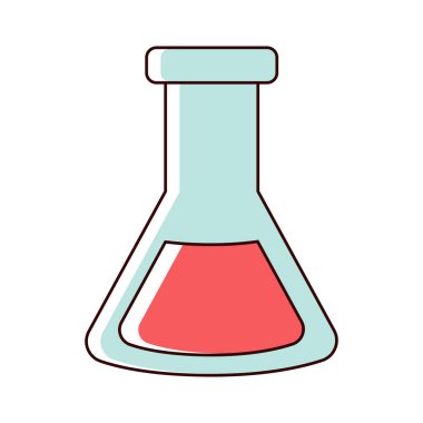 Laboratuvar deney şişesi biyolojisi izole edilmiş simge