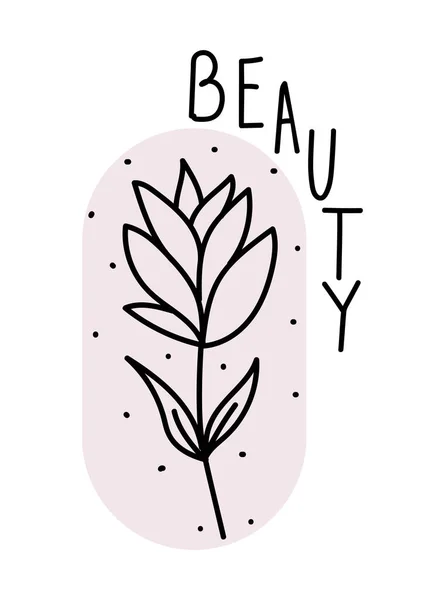 Cute Flower Beauty Isolated Icon — Διανυσματικό Αρχείο