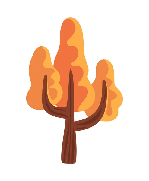 Tree Cartoon Icon Flat Isolated — Stok Vektör