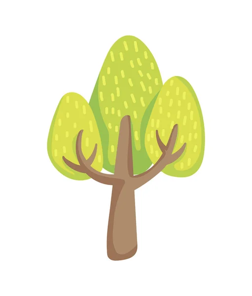 Tree Nature Icon Isolated Flat — Vetor de Stock