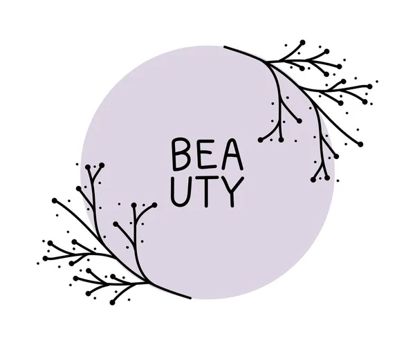 Beauty Branches Decoration Isolated Icon — 스톡 벡터