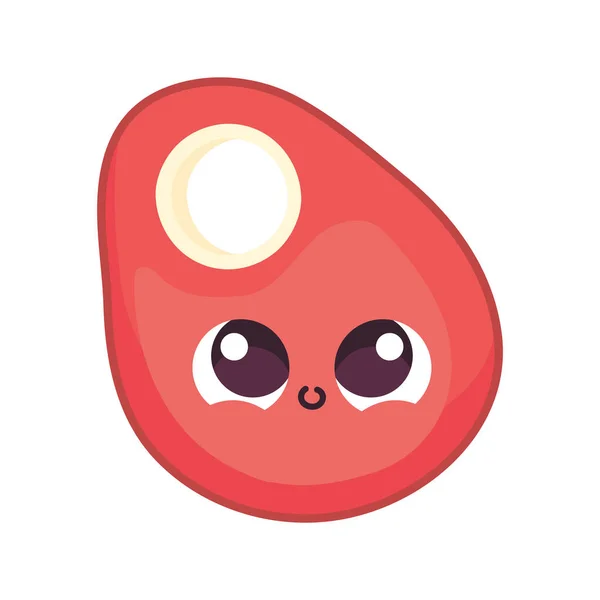 Kawaii Cute Meat Isolated Icon — Image vectorielle