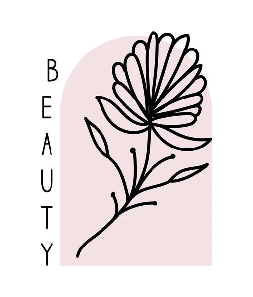 Natural Flower Decoration Beauty Icon – stockvektor