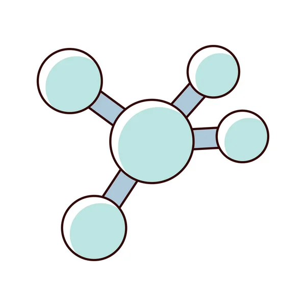 Biological Molecule Study Isolated Icon — ストックベクタ