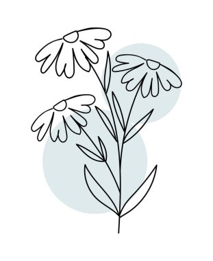 şirin doğal çiçekler izole edilmiş ikon