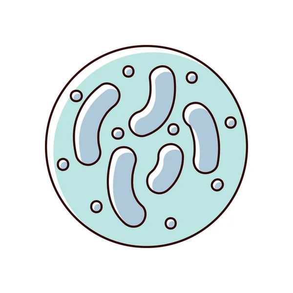 Biology Bacterias Sample Isolated Icon - Stok Vektor