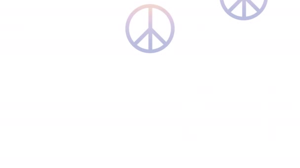 Set Peace Symbols Pattern Animation Video Animated — Stockvideo