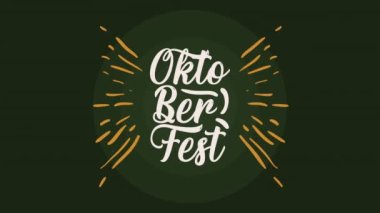 Oktoberfest harfleri ışın animasyonu, 4k video animasyonu