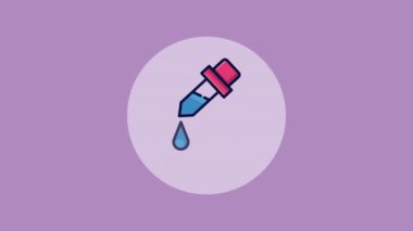 Damlatan laboratuvar tıbbi araç animasyonu, 4k video animasyonu