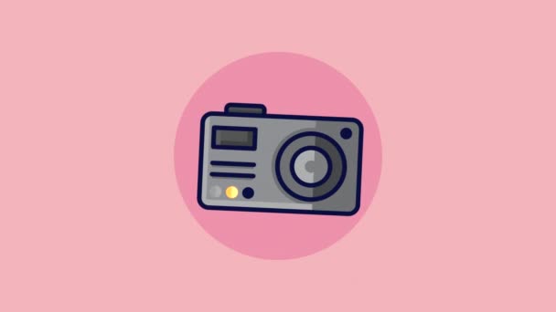 Camera Photographic Device Tech Animation Video Animated — ストック動画