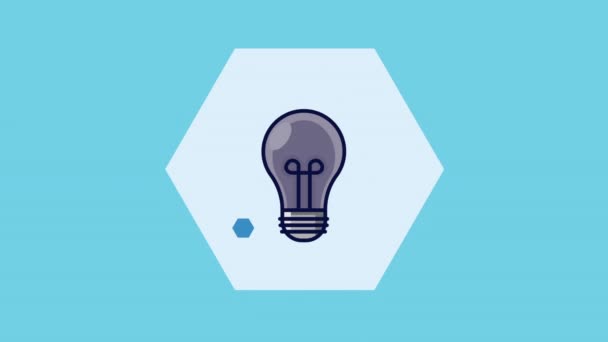 Creative Light Bulb Idea Animation Video Animated — Video