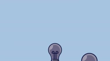 yaratıcı ampuller fikir şablonu, 4k video animasyonu