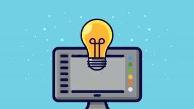 Grafik tasarımı stüdyo masaüstü animasyonu, 4k video animasyonu