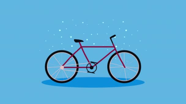 Sport Bicycle Vehicle Ecology Animation Video Animated — Vídeo de Stock