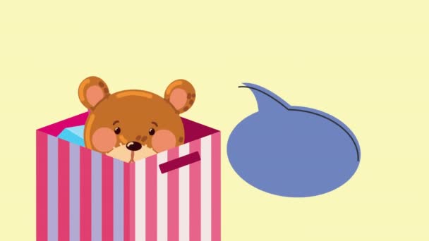 Kids Toys Box Entertainment Animation Video Animated — Stock Video