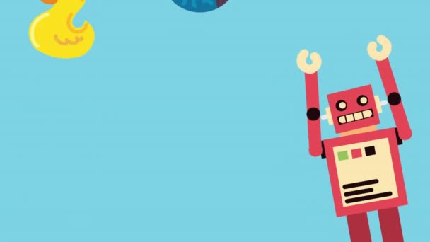 Toys Kids Pattern Animation Video Animated — Vídeo de stock