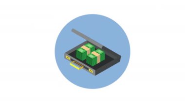 Faturalar para dolar finansal animasyon, 4k video animasyon