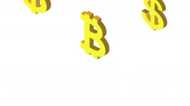 bitcoin crypto currency tech animation ,4k video animated