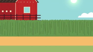 male farmer worker character animation ,4k video animated