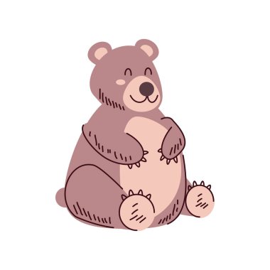 cute bear animal icon isolated