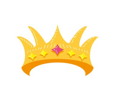 gold crown jewelry icon isolated