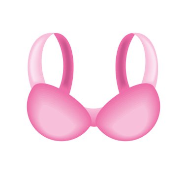 pink bra icon flat isolated