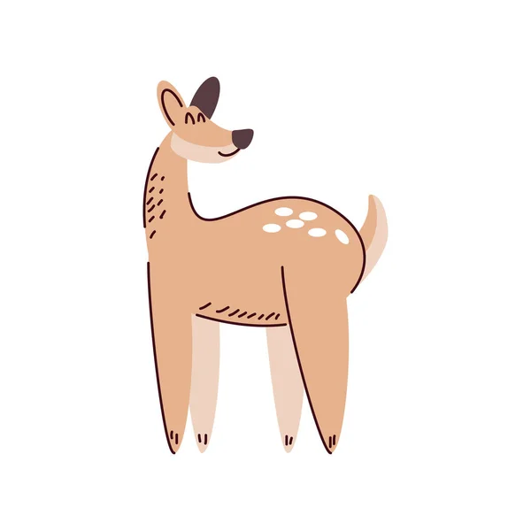 Cute Deer Animal Icon Isolated — Wektor stockowy