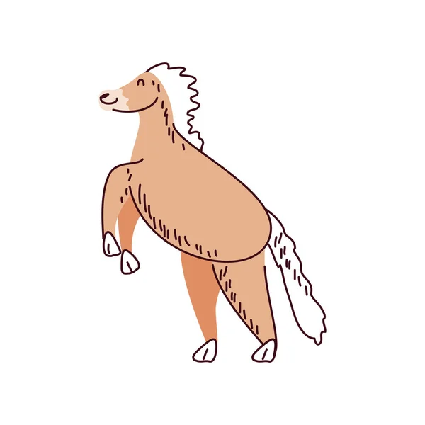 Cute Horse Animal Icon Isolated — Wektor stockowy