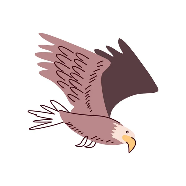 Cute Eagle Animal Icon Isolated — 图库矢量图片