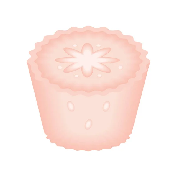 Mooncake Pastry Food Icon Isolated — 스톡 벡터