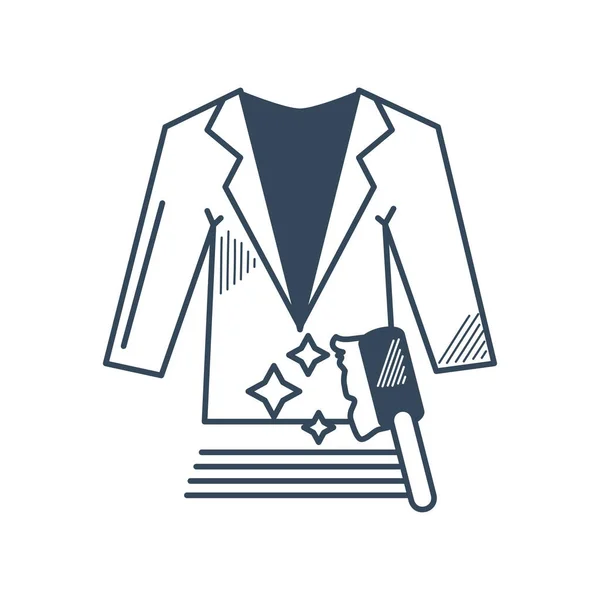 Brush Cleaned Suit Laundry Icon Isolated — 图库矢量图片