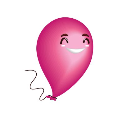 smile balloon cartoon icon isolated