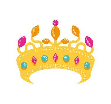 crown luxury icon flat isolated