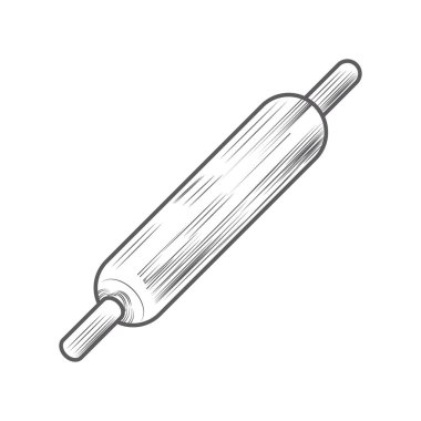 rolling pin kitchen utensil icon isolated