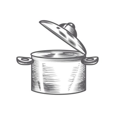kitchen pot utensil icon isolated