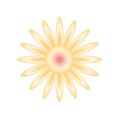 Sarı çiçek doğa simgesi izole