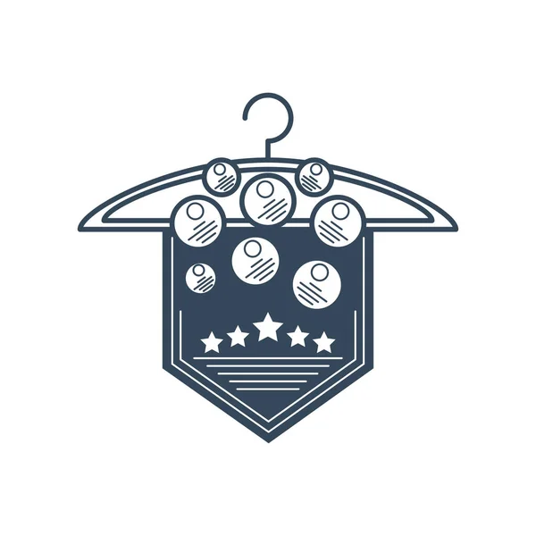 Laundry Hanger Bubbles Icon Isolated — Image vectorielle