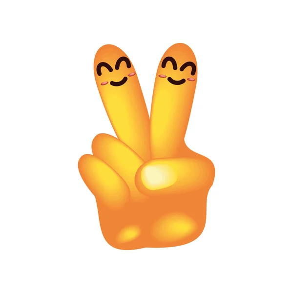 Hand Peace Love Happy Icon — Stock Vector
