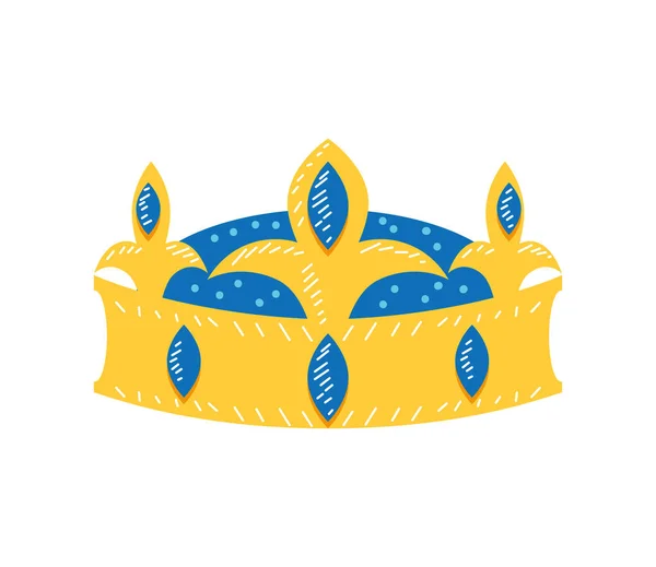 Royal Monarch Crown Icon Isolated — Vector de stock