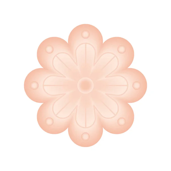 Cute Asian Flower Icon Isolated — 图库矢量图片
