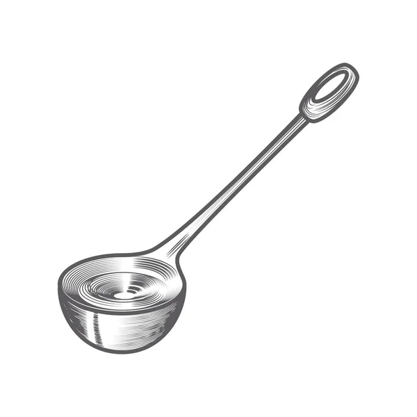 Кухонная Утварь Ковш Значок Изолирован — стоковый вектор