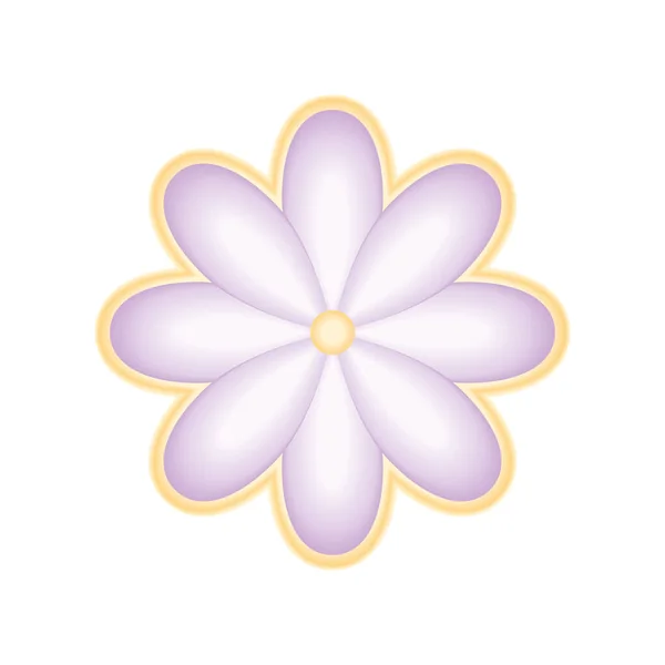 Ikona Květiny Izolované Bílé Pozadí — Stockový vektor