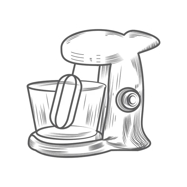 Food Mixer Kitchen Utensil Icon Isolated — 图库矢量图片