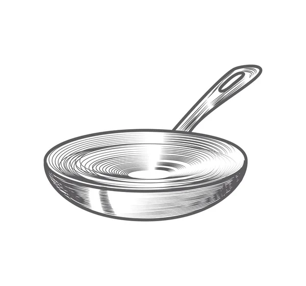 Saucepan Kitchen Utensil Icon Isolated — Vettoriale Stock