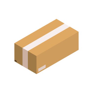 karton kutu depolama simgesi izole