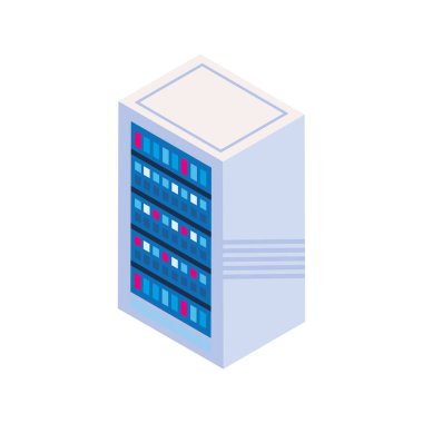 data server isolated icon flat
