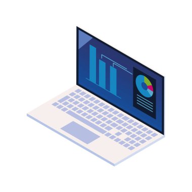 laptop storage tech analysis isolated icon